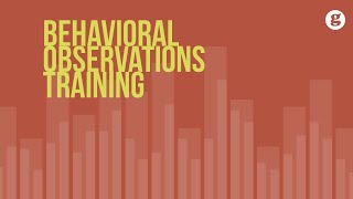 Performance Behavioral Observations Training
