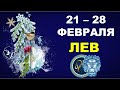 ♌ ЛЕВ. ❄️ С 21 по 28 ФЕВРАЛЯ 2021 г. Сферы жизни. Таро прогноз 🌟