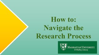 How to: Navigate the Research Process