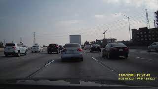 Texting while driving? Distracted driver crashes on 5 freeway!