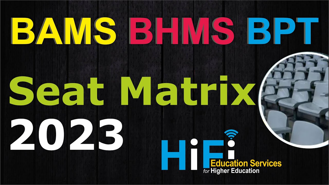 BAMS BHMS BUMS and BPTH OPTH seat matrix neet ug 2023 YouTube