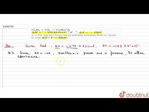 Video C_(2)H_(4) CI_(2) rarr C_(2)H_(4)CI_(2) DeltaH =-... - youtube