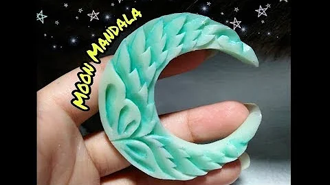 Soap carving - Moon mandala/Soap Art Easy/Creative Soap Design/Simple Soap Carving