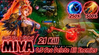 21 Kill !! Why Why All Enemies So Scare Of Miya ?? Built New Buff Top 1 Global #miya  screenshot 1