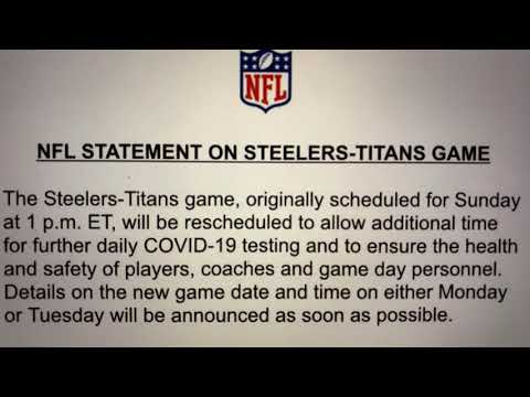 NFL To Reschedule Sunday’s Steelers-Titans Game To Allow For More COVID-19 Testing Time