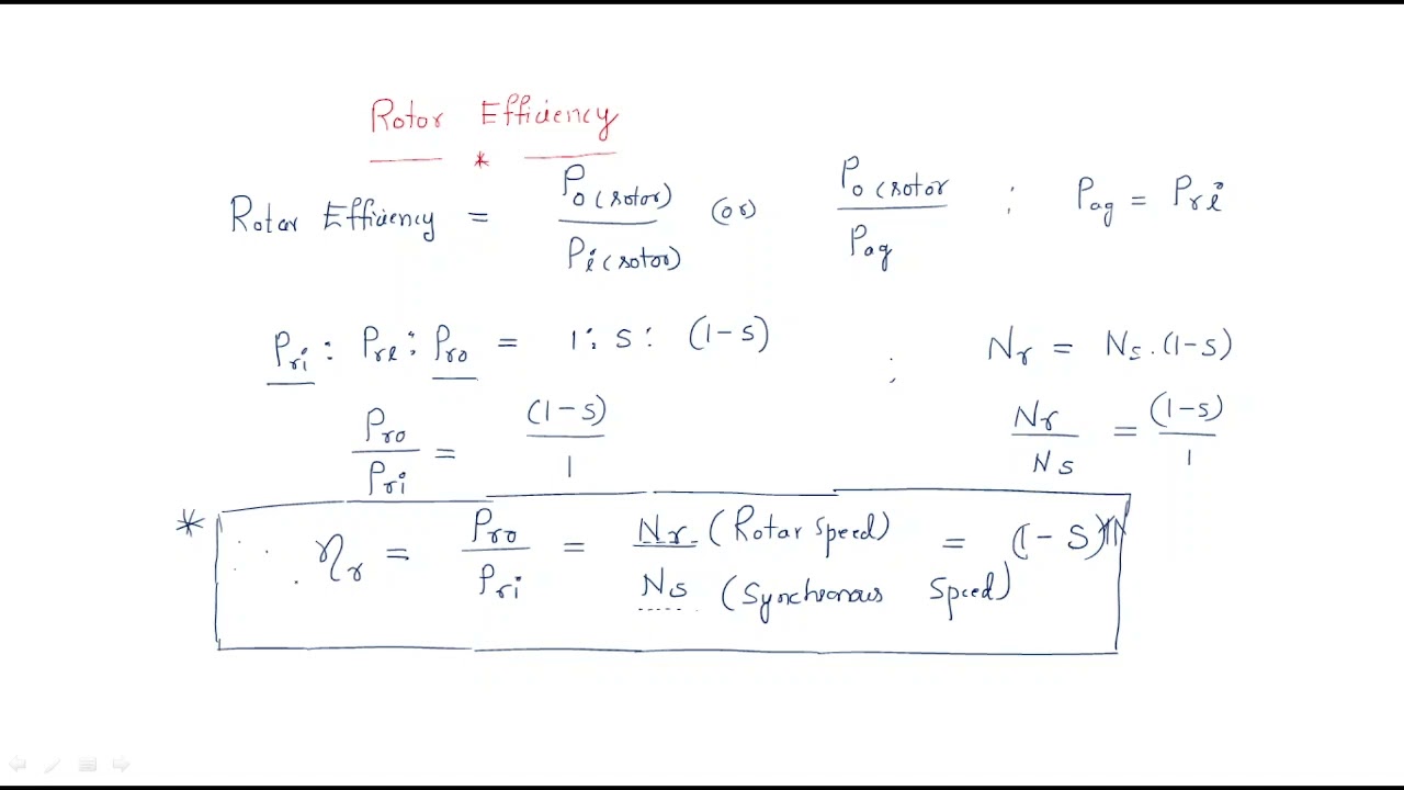 Rotor efficiency | Induction Motor | Lec-31