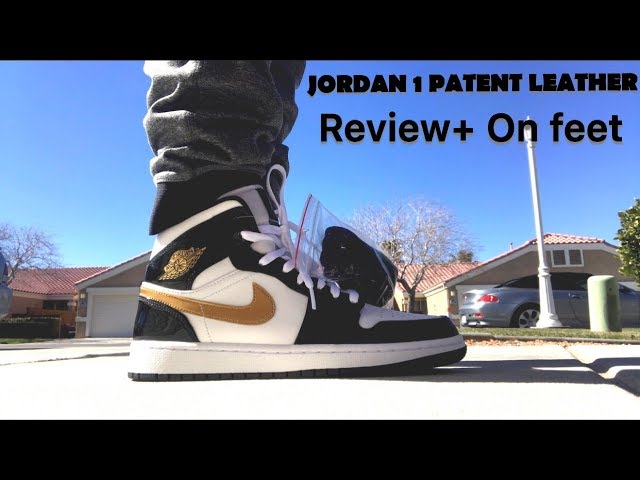 jordan 1 mid patent gold