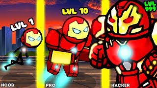 EVOLUTION OF SUPERHEROES FROM COMICS TO STOP THE STICKMAN IN GAME HERO WARS!