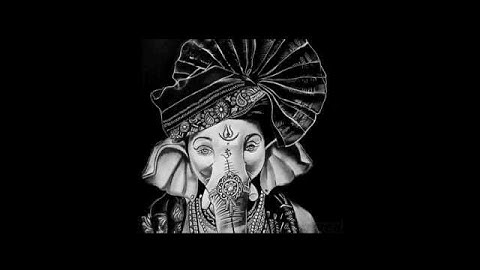 Divine Lord Ganesha | DIY String Art in Minecraft | Black Thread Portrait | #gadesh #stringart #diy