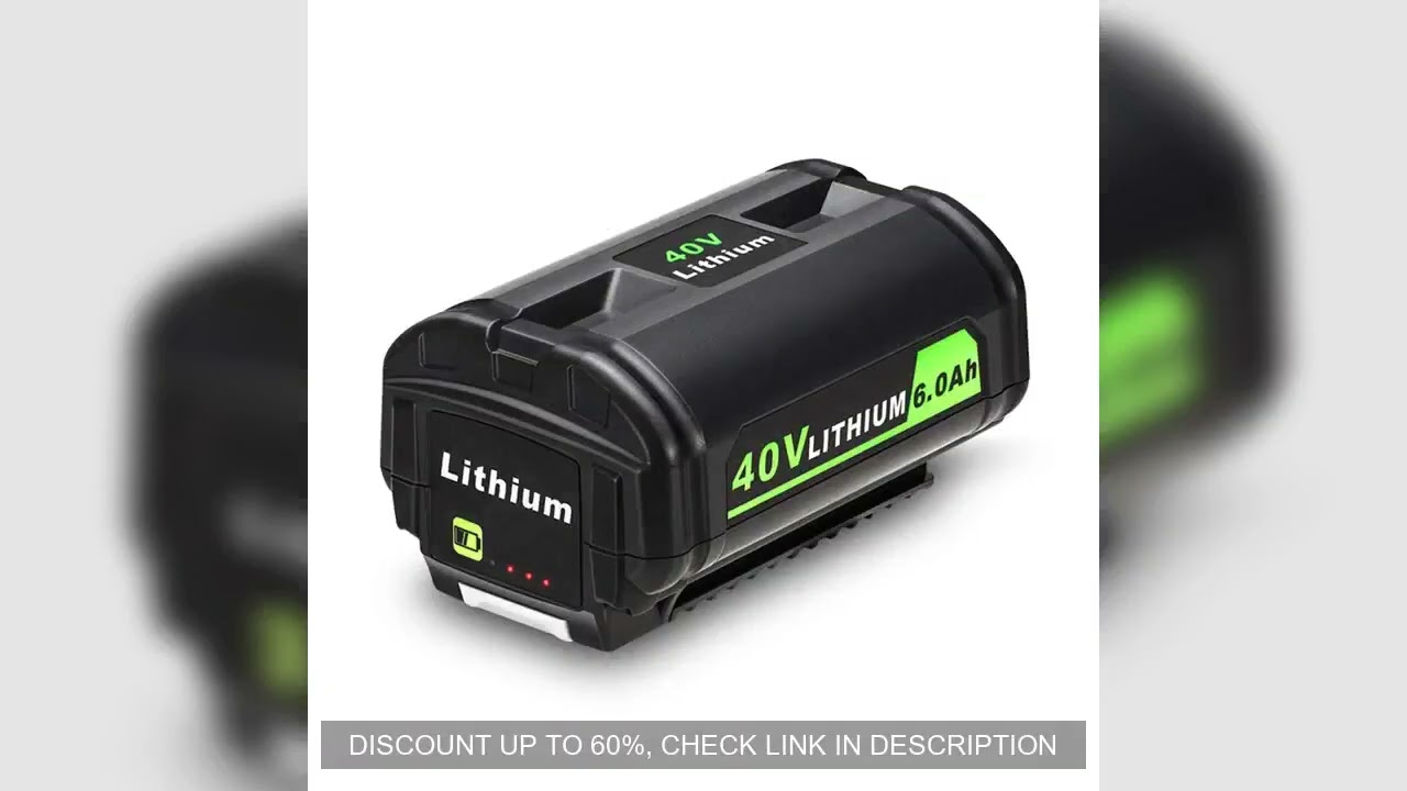 40V 6.0Ah Battery for Ryobi 40V Battery, High Capacity 40-Volt Lithium Battery for RYOBI OP4040 OP40