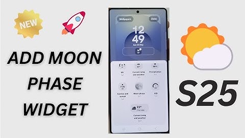 🌕 Galaxy S25/S25 Ultra: Add Moon Phase Weather Widget to Lock Screen in Seconds!