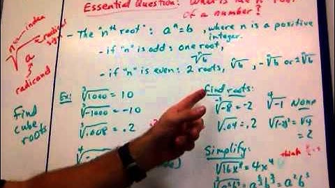6-1 Roots and Radical Expressions