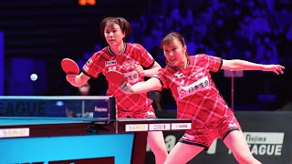 麻生麗名 笹尾明日香 vs 長﨑美柚 木原美悠 日本生命レッドエルフ vs 木下アビエル神奈川 Tライバル対決ふりかえり 2022年09月10日 大田区総合体育館 【卓球 Tリーグ公式】