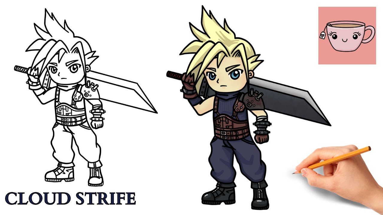 Cloud Strife  Final Fantasy VII Remake  Drawings  KH13  for Kingdom  Hearts