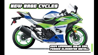 New Rage Cycles 2024 Kawasaki Ninja 500 Fender Eliminator Install