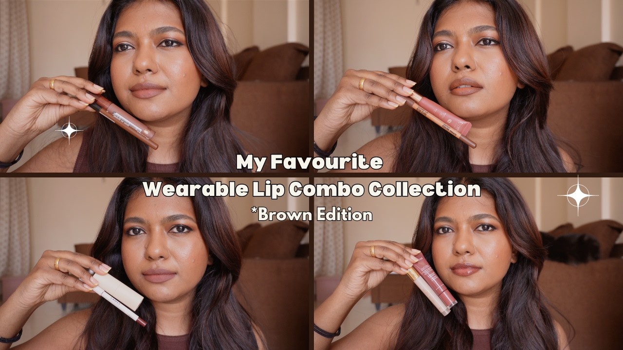Wearable Brown Lip Combos 🤎 On Pigmented Lips | Affordable Lip Combos For Dusky Skin | In Tamil |
