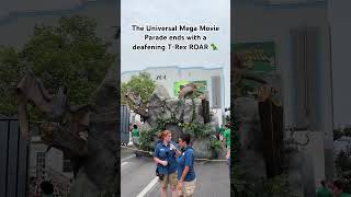 The Universal Mega Movie Parade ends with a deafening T-Rex ROAR!! 🦖 #shorts