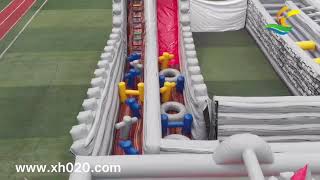 2021 new design giant inflatable obstacle course testing!