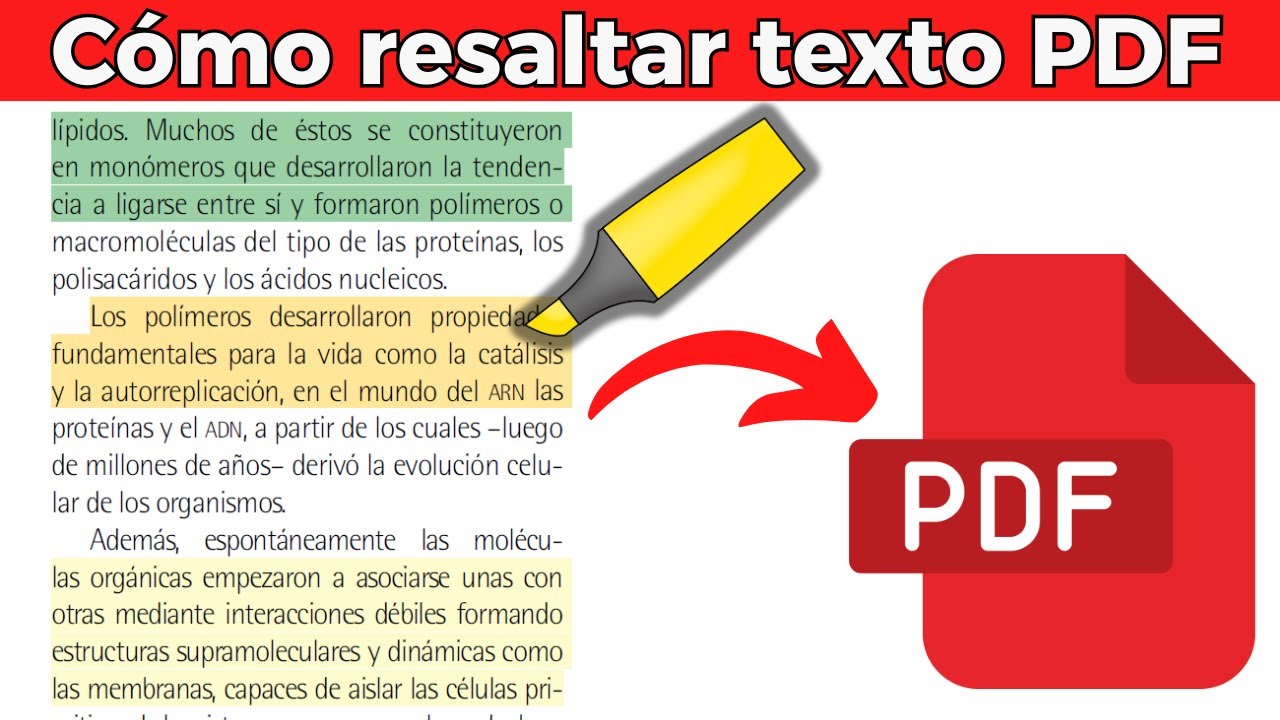Como resaltar texto en un PDF con colores diferentes (fácil y rápido ...