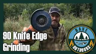 90⁰ on knife ferro rod and feather stick