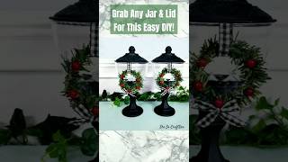 🎄 GRAB Some Dollar Tree Items for This Street Lamp DIY Idea! #christmas #shesocraftdee #shorts