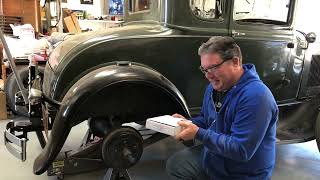How to pull Ford Model A rear brake drums, inspect brakes