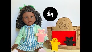 DIY American Girl Claudie Wells Puppets and Stage!