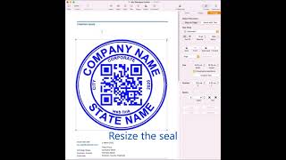 How to Stamp digital company seal(with QR Code) on Pages document?