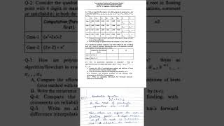 Computer Oriented Numerical Method Question solved 2