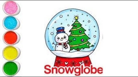 How to Draw a Christmas Snow Globe Cute and Easy | Draw For Kids