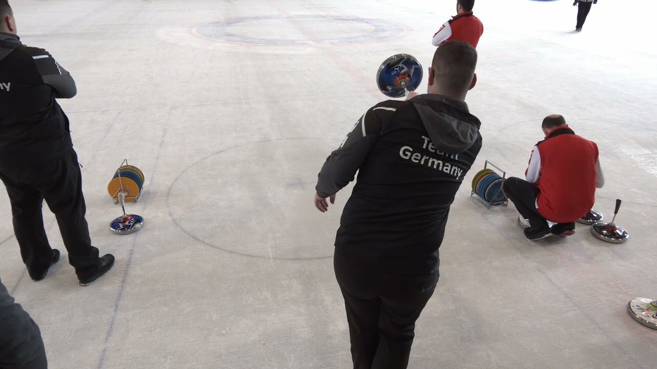 Eisstock EM 2024, Vorrunde Herren, Deutschland GER : Österreich AUT