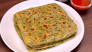 Palak Paratha Recipe | Winter Special Healthy Palak Ke Parathe | Square Paratha |