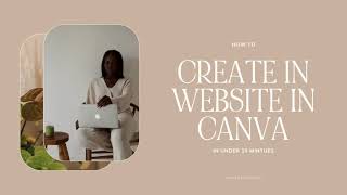 How to Create a Website in Canva in Under 10 Minutes  | Canva Tutorial