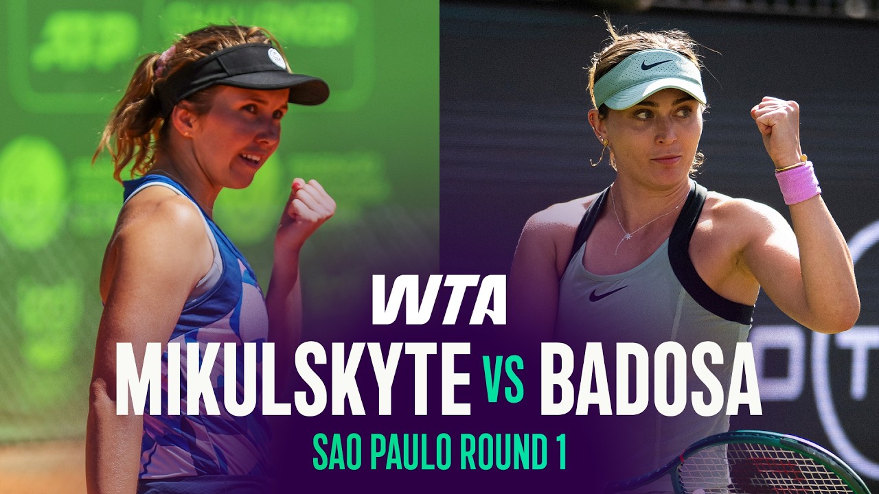 Justina Mikulskyte vs. Paula Badosa | 2026 Sao Paulo Round 1 | WTA Match Highlights