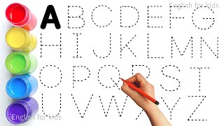Alphabet, Abc Song, Abcd, A To Z, Kids Rhymes, Collection For Writing Along Dotted Lines For Toddler