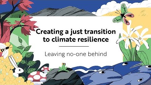 Creating a just transition to climate resilience - Leaving no-one behind