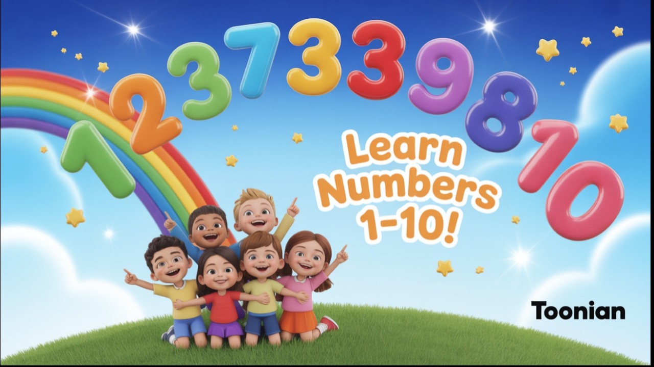 Learn Numbers 1 to 10 | Fun Counting Song for Kids | Toonian Cartoons | 