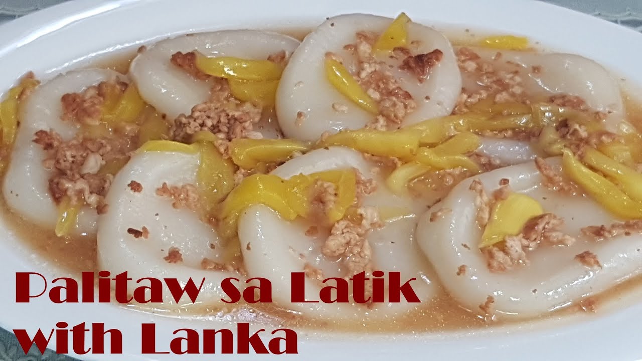Palitaw sa Latik with Langka Glutinous Rice Cake with Jackfruit