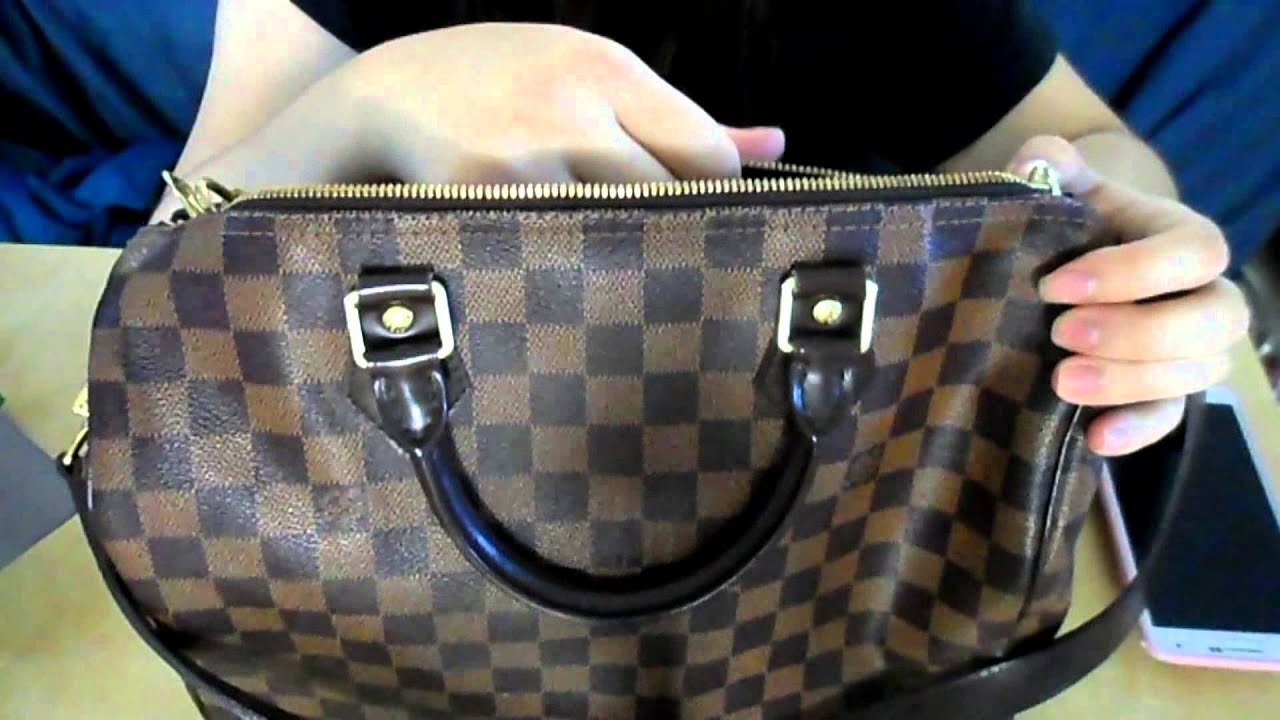 Review: LV speedy 30 bandouliere (1 year updated r - YouTube