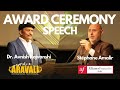 Dr avnish rajvanshistephane amalir awards ceremonyaravali international film festival 2024