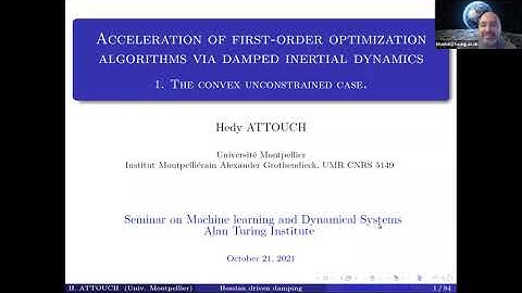 Hedy Attouch: Lecture 1 on  Dynamical Systems and Optimization
