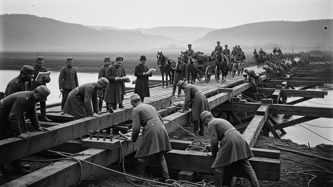 Als preußische Ingenieure während des Marsches Brücken in Rekordzeit bauten