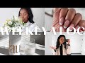 WEEKLY VLOG | french mani, jamaican food haul & typical office days