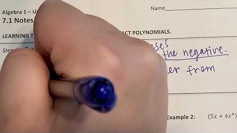 7.1 Notes (add and subtract polynomials)