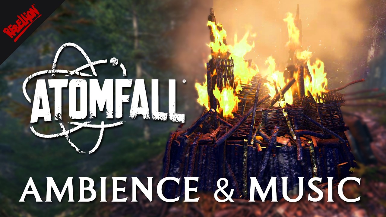 Cozy Bonfire in Alternate Britain | Atomfall Ambience & Music | Christmas Fire Relaxing 2 Hours