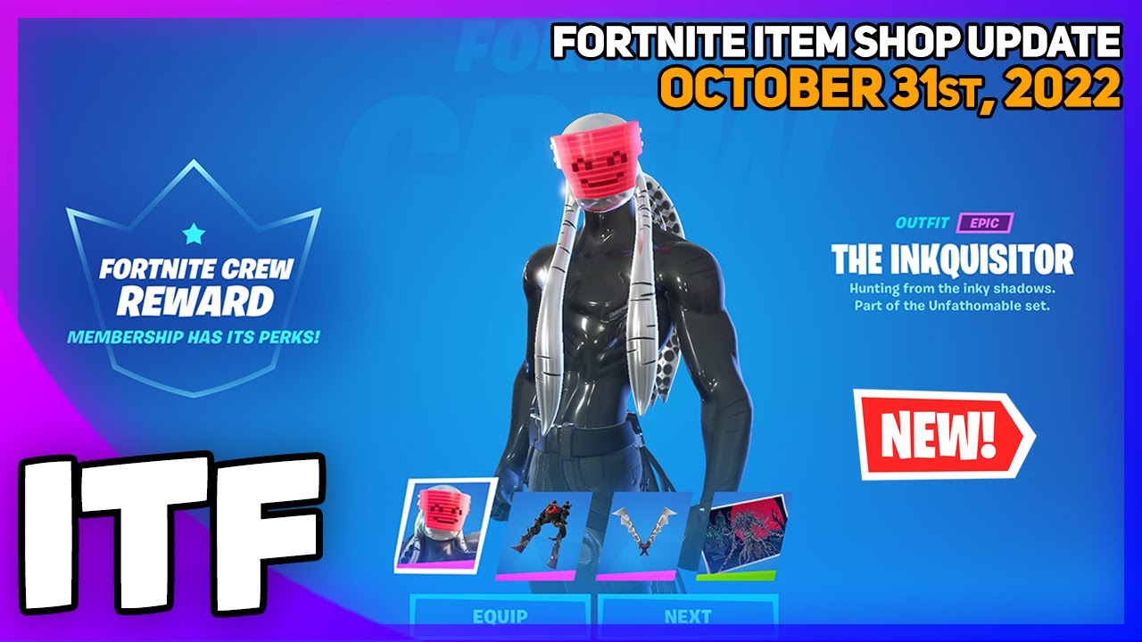 Fortnite Item Shop *NEW* INKQUISITOR SET + EARLY SHOP! [October 31st, 2022] (Fortnite Battle Royale)