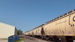 Nice Hornshow! CSX 5378 leads a Grain Train through Coal City, IL 