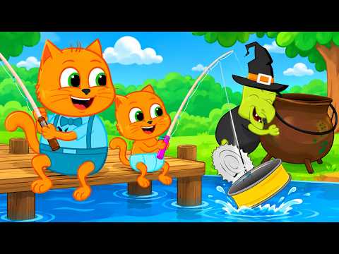 UM DIA DE PESCARIA - Família de Gatos - Desenho Animado em Português Brasil 4K