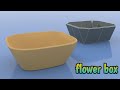 modeling flower box in the 3dsmax
