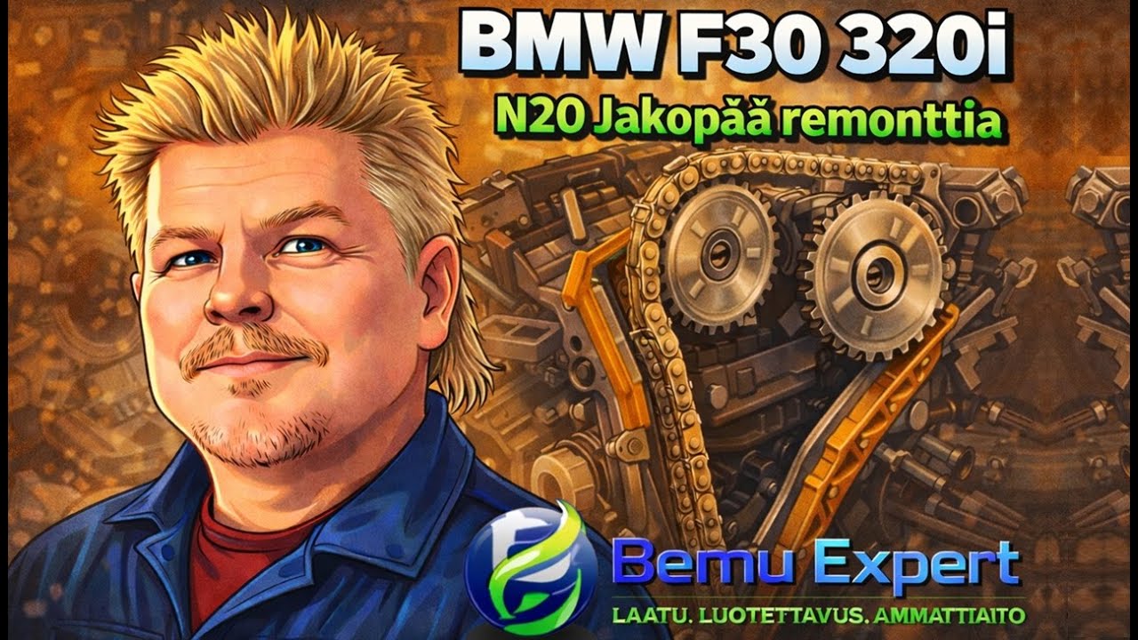 BMW F30 320i N20 moottorin jakopään remontti.